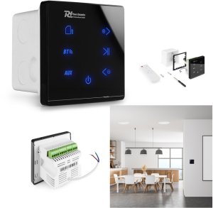 Wzmacniacz audio Powerline A100B do montażu ściennego BT czarny one size 2