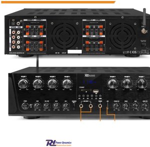 Power Dynamics Wzmacniacz audio 8 strefowy 800W PV280BT one size 8