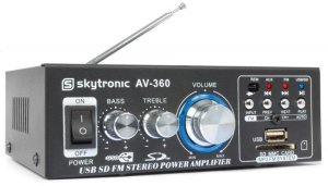 Wzmacniacz 2x 40W FM USB SD SkyTronic AV360 one size 3