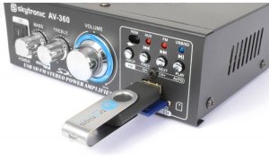 Wzmacniacz 2x 40W FM USB SD SkyTronic AV360 one size 5
