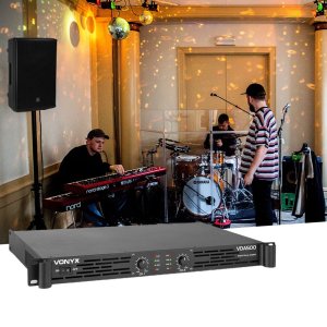 Wzmacniacz 2 x 250W VDA500 PA 1U one size 13