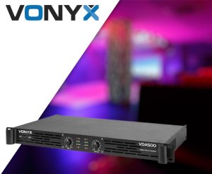 Wzmacniacz 2 x 250W VDA500 PA 1U one size 3