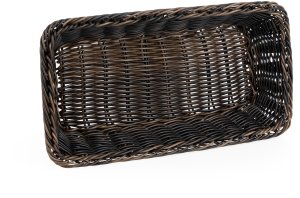 Koszyk prostokątny z polirattanu GN 1/3 325x176x65 mm, czarnobrązowy | TECHNICA, Gold Line 4