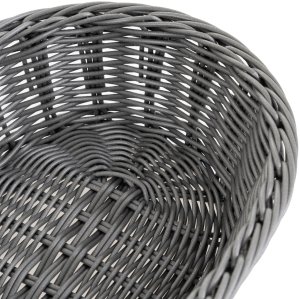 Koszyk owalny z polirattanu 250x190x80 mm, szary | TECHNICA, Gold Line 2