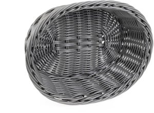 Koszyk owalny z polirattanu 250x190x80 mm, szary | TECHNICA, Gold Line 3