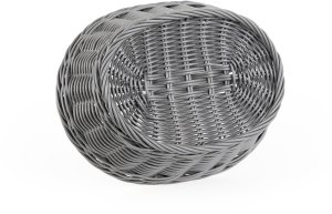 Koszyk owalny z polirattanu 250x190x80 mm, szary | TECHNICA, Gold Line 4