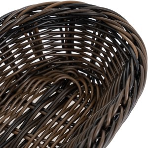 Koszyk owalny z polirattanu 225x130x55 mm, czarnobrązowy | TECHNICA, Gold Line 3