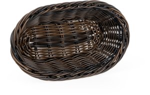 Koszyk owalny z polirattanu 225x130x55 mm, czarnobrązowy | TECHNICA, Gold Line 4