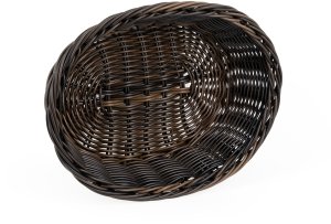 Koszyk owalny z polirattanu 250x190x80 mm, czarnobrązowy | TECHNICA, Gold Line 3