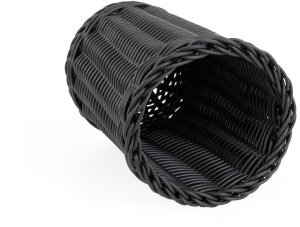 Koszyk na sztućce z polirattanu  120x150 mm, czarny | TECHNICA, Gold Line 5