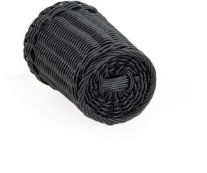 Koszyk na sztućce z polirattanu  120x150 mm, czarny | TECHNICA, Gold Line 6