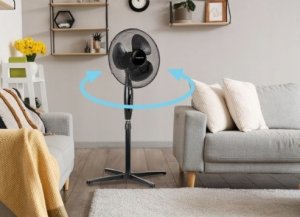 WENTYLATOR STOJĄCY MWP 15 CZARNY 40cm 4