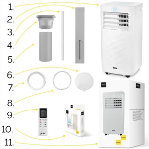 Klimatyzator Yoer 4w1 Klimatyzator PRZENOŚNY 2930W + WiFi + LED 22m - Yoer FrostBox PAC03W 14