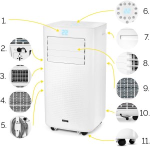 Klimatyzator Yoer 4w1 Klimatyzator PRZENOŚNY 2930W + WiFi + LED 22m - Yoer FrostBox PAC03W 4