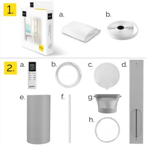 Klimatyzator Yoer 4w1 Klimatyzator PRZENOŚNY 2930W + WiFi + LED 22m - Yoer FrostBox PAC03W 5