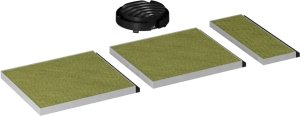 Siemens Umluft-Set LZ11BKV16, Cooker hood filter, Black, Green, Siemens, 455 mm, 350 mm, 145 mm 1