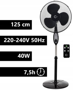 WS2 DUŻY STOJĄCY WENTYLATOR Z PILOTEM 16