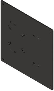HAGOR Adapterplatte M SAMSUNG Q-Serie Adapter 124-165cm 49-65Zoll fuer Portraitmontage SAMSUNG Q-Serie - dezentrales Lochbild 1