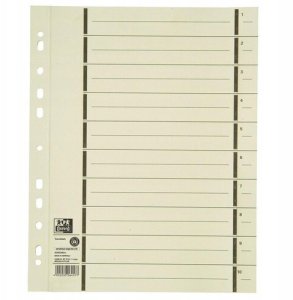 Oxford Trennblatt A4 mit Perforation aus Kraftkarton 100Stk 1