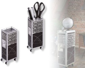 TROIKA Stifteköcher MINI TROLLEY 3