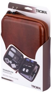 TROIKA CBO25/BR organizer Sztuczna skóra, Aksamit Brązowy 3