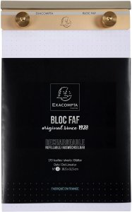 Exacompta FAF Desk Pad Dotted - Size 197x115mm - 170 micro perforated sheets. Retro design - refillable. 1