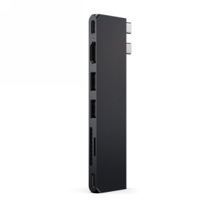Hub Satechi Pro Hub Slim z podwójnym USB-C do Apple MacBook (2xUSB-A, USB-C 4, HDMI, SD/microSD, USB-C) (midnight) 1