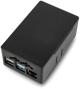 Obudowa HighPi Pro do Raspberry Pi 4B i HiFiBerry - uniwersalna, czarna} 1
