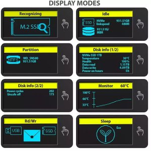 Axagon EEM2-SD2 obudowa do dysków twardych Obudowa SSD Szary M.2 4