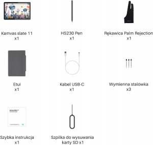 HUION Kamvas Slate 11 Tablet Graficzny Z Ekranem Rysik Z Tilt-Alignment 5