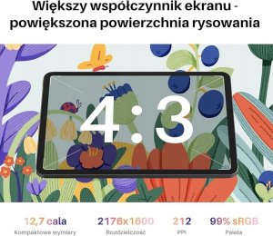 Tablet graficzny Huion Kamvas Slate 13 12,7" 2K Rysik H-Pencil Android 14 2