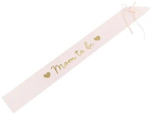 Szarfa Mom to be, blady róż, 75 cm 1