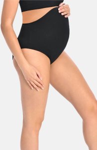 Majtki ciążowe bawełniane figi maxi Iris czarne Czarny XXL 2
