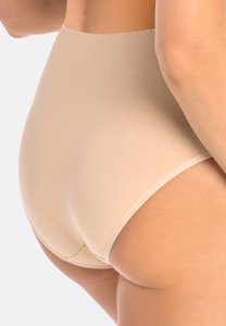 Majtki ciążowe bawełniane figi maxi Iris beżowe Beżowy XS 3