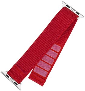 Fixed | Sporty Strap for Apple Watch 42/44/45mm | 160-210 mm | Red | Nylon 1