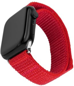 Fixed | Sporty Strap for Apple Watch 42/44/45mm | 160-210 mm | Red | Nylon 2