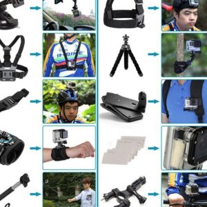 Akcesoria 50w1 do GoPro Hero (wszystkie modele) - szelki, walizka Braders 7