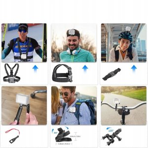 Akcesoria 50w1 do GoPro Hero (wszystkie modele) - szelki, walizka Braders 8