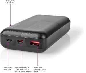 NEDIS Powerbank 20000mAh, schwarz 7