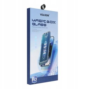 Szkło Hartowane 6D Pro Veason Easy-Install Glass + Aplikator - do Iphone 16 Pro Max czarny 2