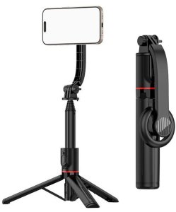 Uchwyt, Kijek, Statyw, Stojak Selfie Stick L20 Tripod Z Funkcją Statywu I Pilotem Kompatybilny Z Magsafe Czarny 1