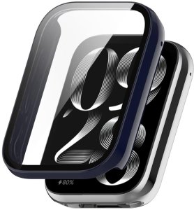 Etui z osłoną ekranu Supero Tpuplating do Xiaomi Smart Band 9 Pro, granatowe 1