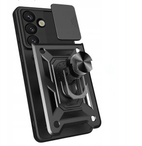 Pancerne etui Hybrid Armor Camshield z podstawką i osłoną aparatu na OnePlus Nord 4 5G - czarne 6