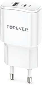 Forever ładowarka sieciowa PD QC TC-01-20AC 1x USB-C 1x USB 20W biała 1