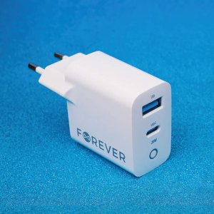 Forever ładowarka sieciowa PD QC TC-06-20AC 1x USB-C 1x USB 20W biała 2