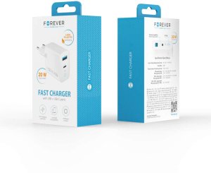 Forever ładowarka sieciowa PD QC TC-06-20AC 1x USB-C 1x USB 20W biała 6