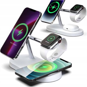 Biała ładowarka indukcyjna 3w1 MagSafe Qi do iPhone, Watch, AirPods 11