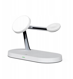 Biała ładowarka indukcyjna 3w1 MagSafe Qi do iPhone, Watch, AirPods 14