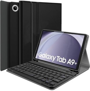 Etui z klawiaturą Bluetooth magnetyczne do Samsung Galaxy Tab A9+ Plus SM-X210, czarne 1