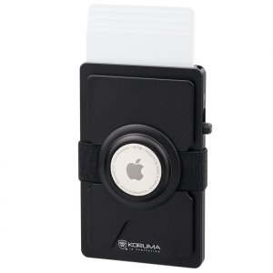Aluminiowe etui z wysuwanymi kartami i miejscem na AirTag od Apple (czarny) Uniwersalny 1